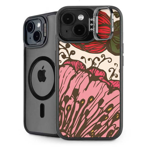 Rose Bud Floral iPhone 15 Kickstand Case